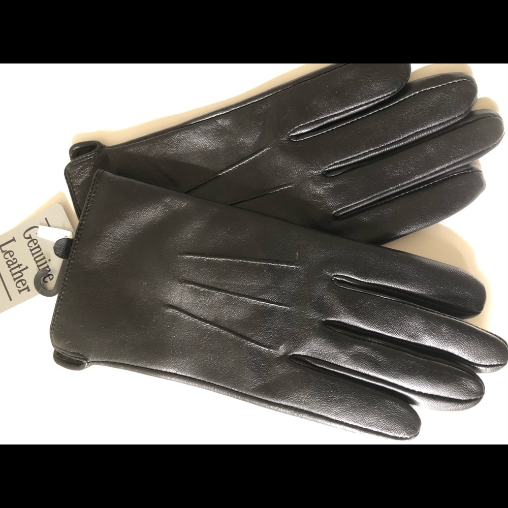 COPY - Black Genuine Leather Gloves Size L/XL NWT